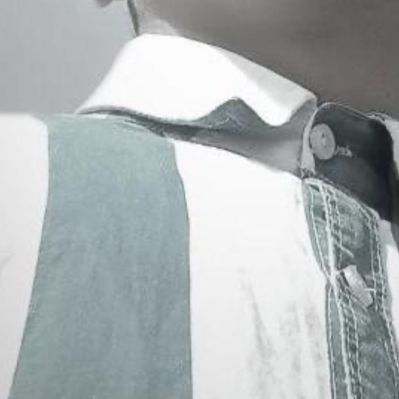Vtg Polo Ralph Lauren Big Block Striped Cotton Long Sleeve Button Up Sz L Men - Picture 1 of 7